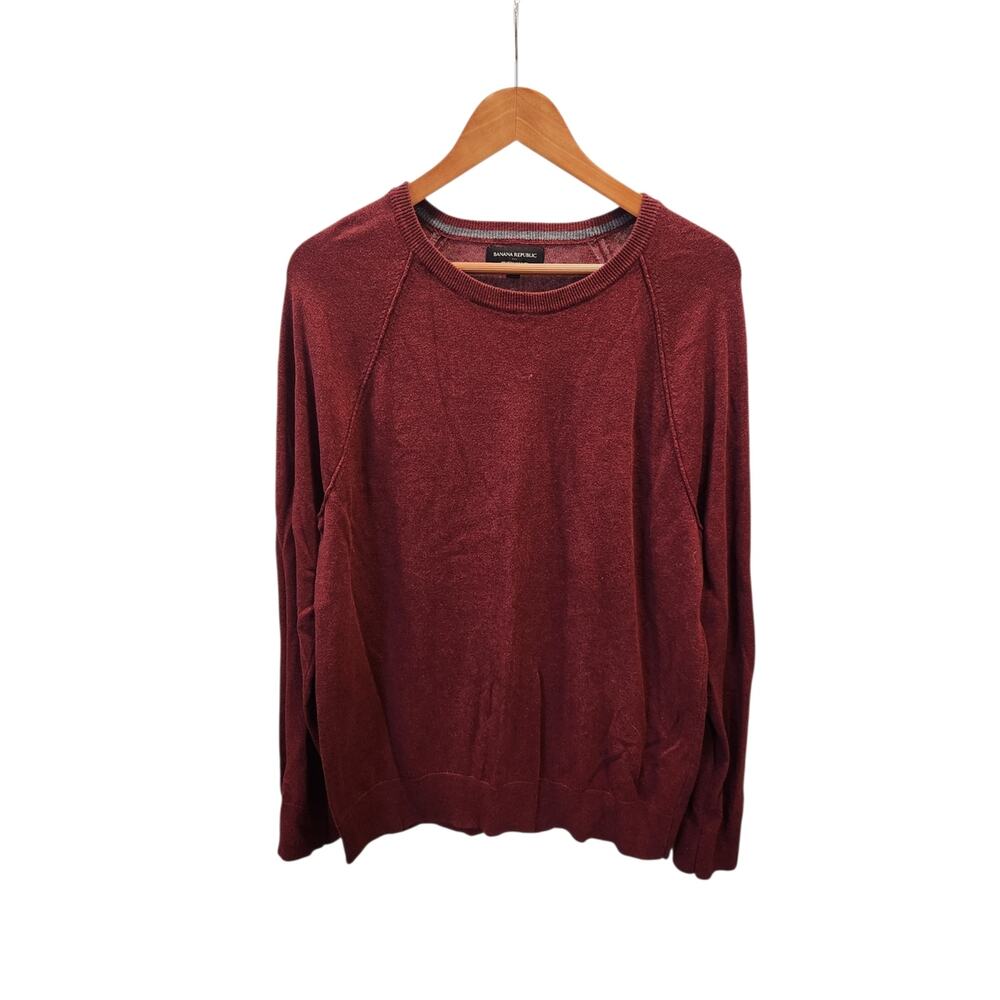 Banana Republic Men's Crewneck Sweater - Maroon